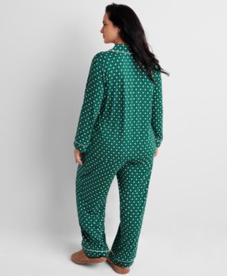 Women's Packaged Notched-Collar Pajama Set XS-3X, Created for Macy's