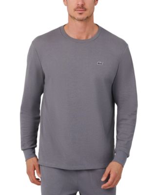 Lacoste - Men's Relaxed Fit Waffle-Knit Thermal Sleep Shirt