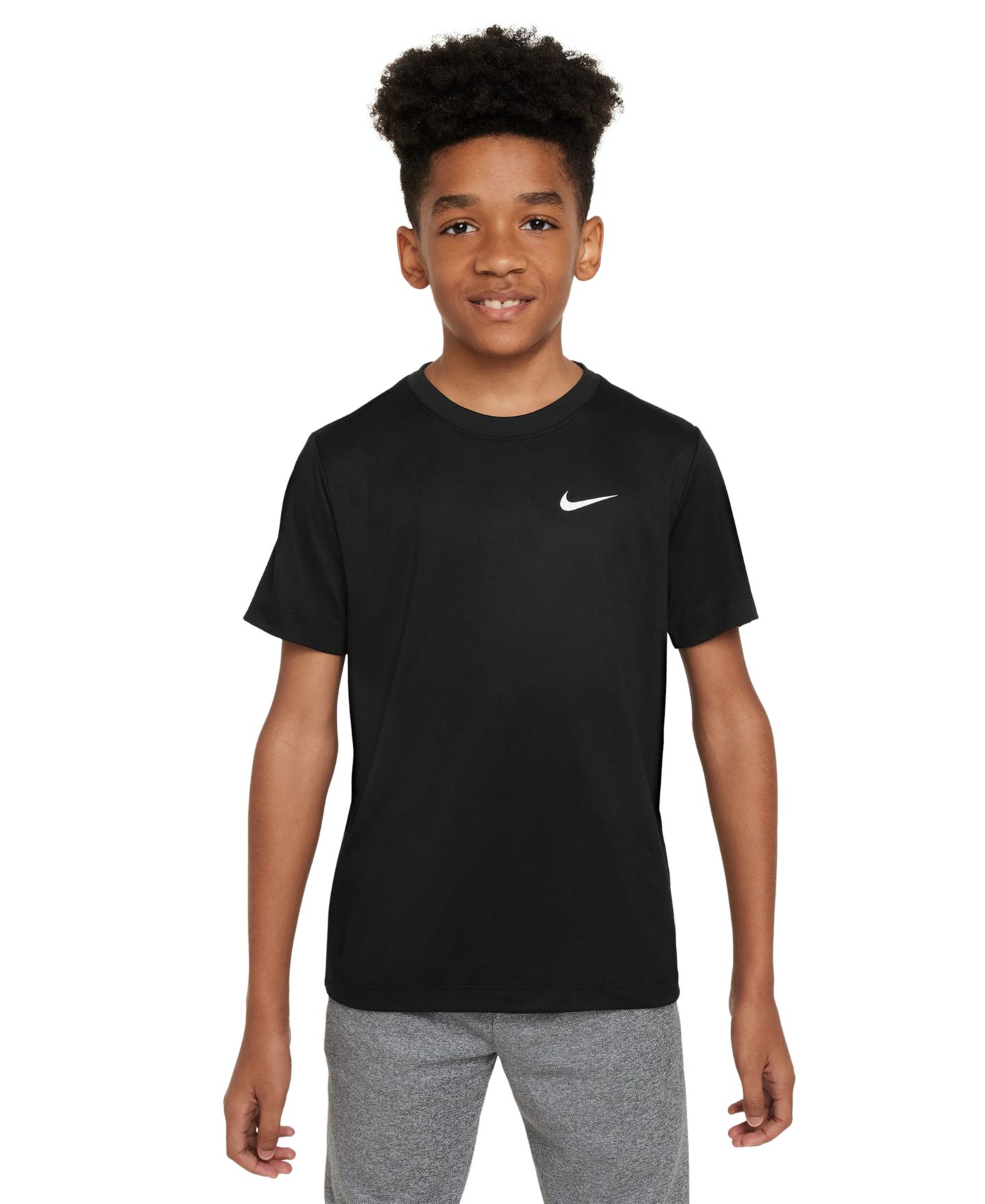 Детская футболка Nike Legend Dri-FIT Logo Graphic, цвет: Чёрный — фото 1