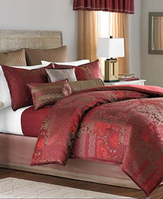 CLOSEOUT! Martha Stewart Collection Manor Patchwork 22-Pc. Comforter Set - Bed in a Bag - Bed ...