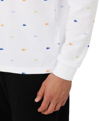 Men's All Over Crocodile Waffle-Knit Thermal Shirt