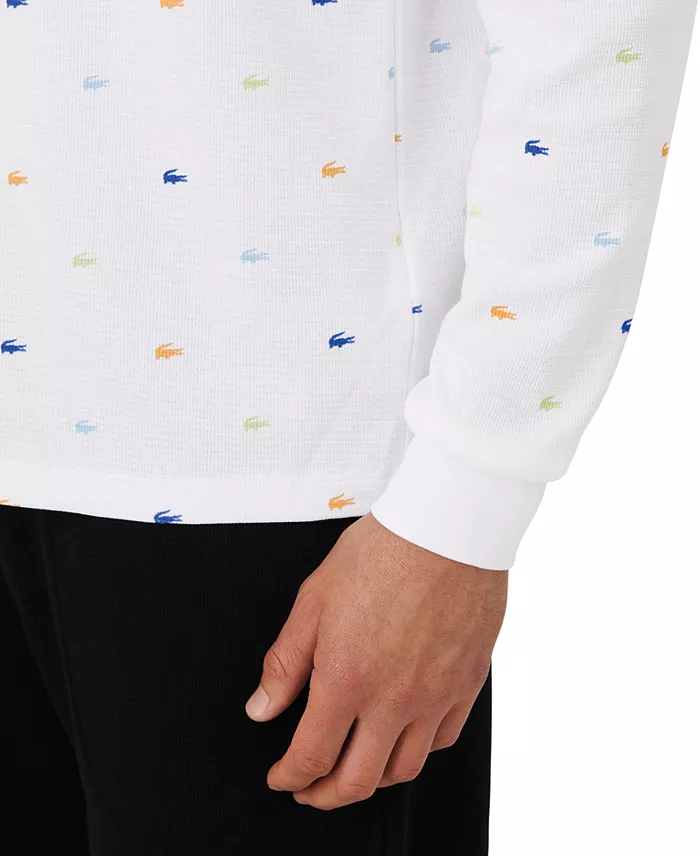 Men's All Over Crocodile Waffle-Knit Thermal Shirt - thumbnail 10