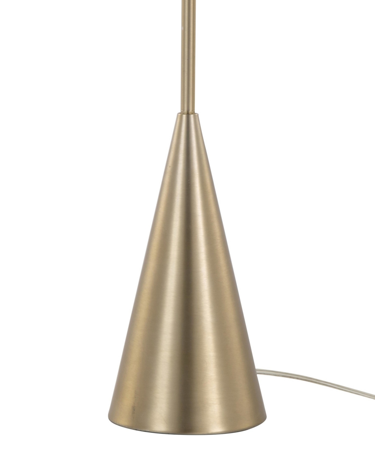 Lumisource Cone 64" Contemporary Metal Floor Lamp In Gold Metal,white Linen