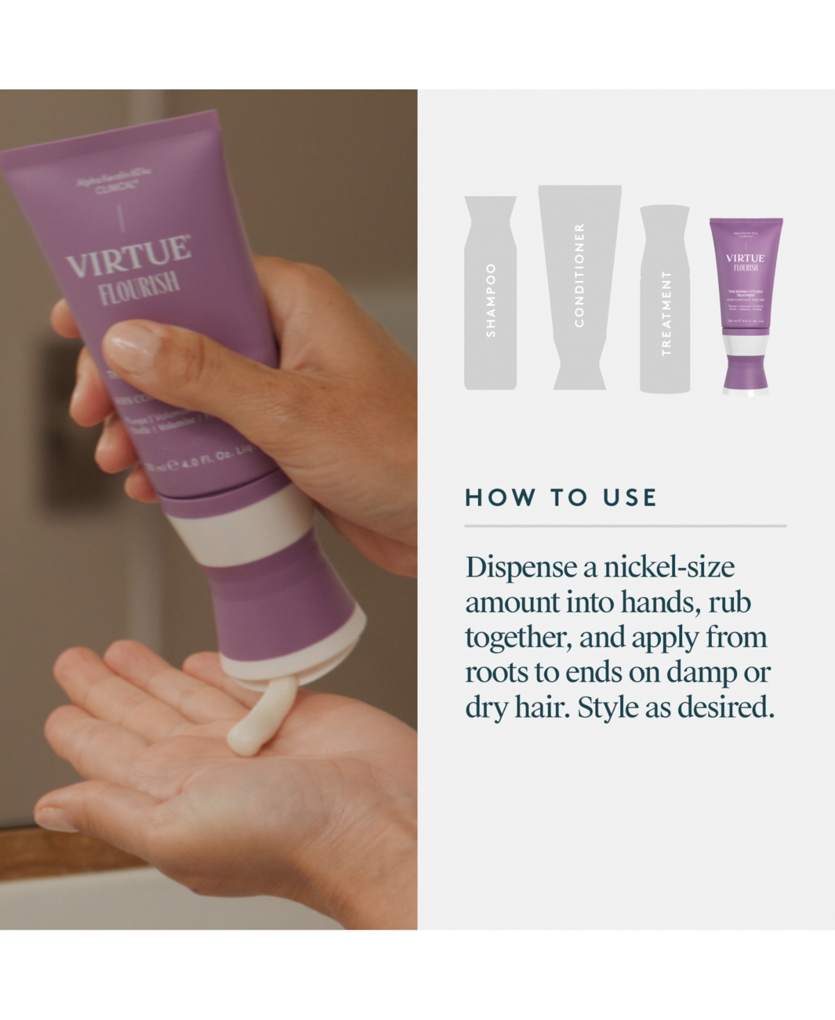 Virtue Flourish Thickening Styling Treatment 120ml In No Color