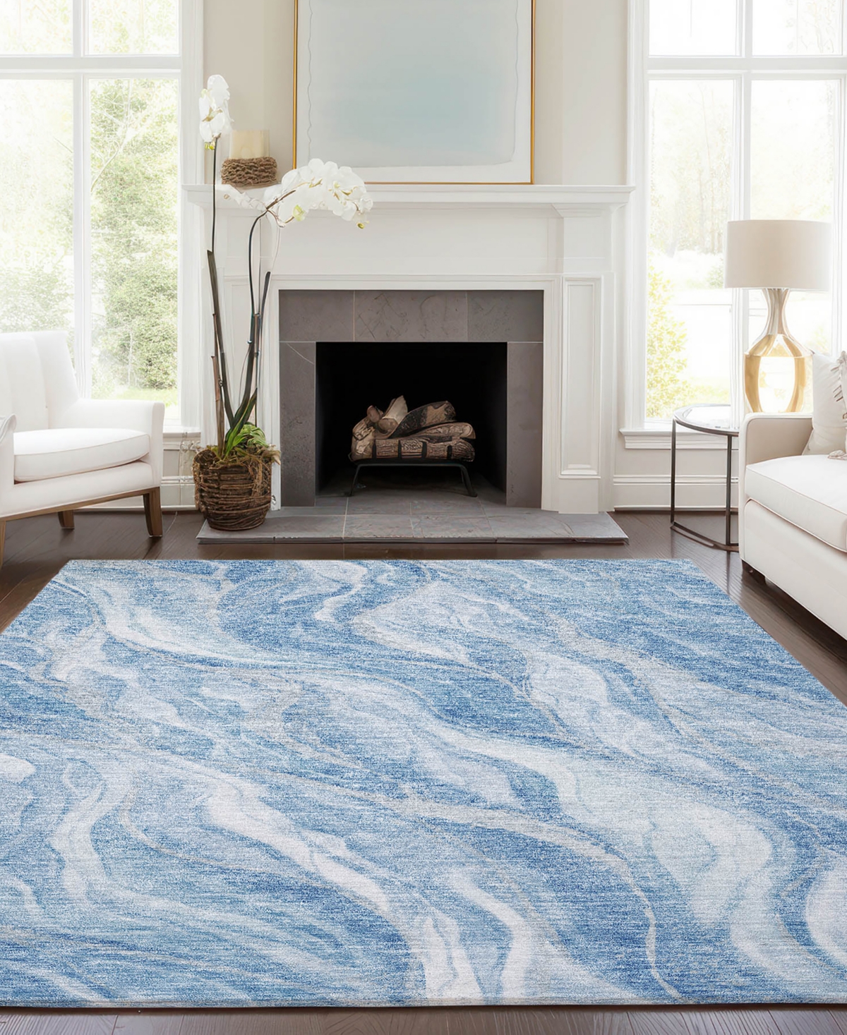 Addison Chantille Acn720 3'x5' Area Rug In Blue