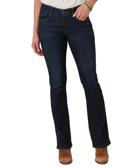 Petite "Ab"solution Luxe Touch Itty Bitty Bootcut Jeans - Indigo