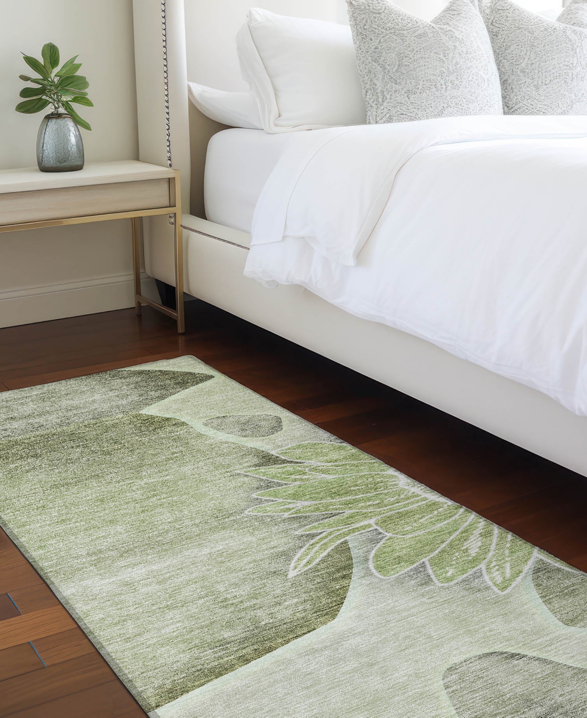 Addison Chantille Machine Washable Acn700 2'3"x7'6" Runner Area Rug In Moss