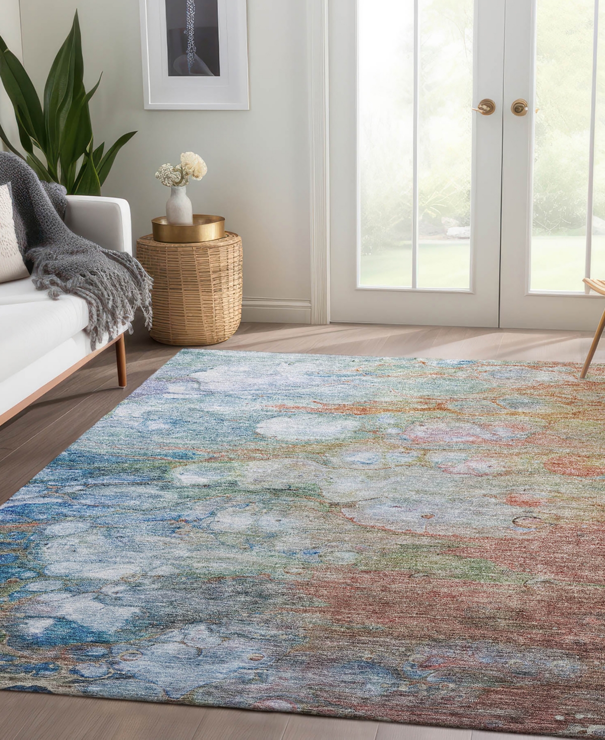 Addison Chantille Acn686 2'6"x3'10" Area Rug In Coral