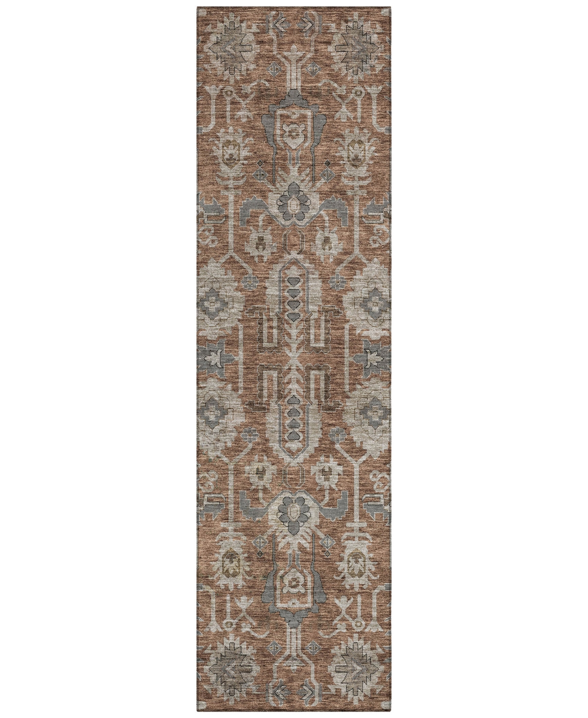 Addison Chantille Acn697 2'3"x7'6" Runner Area Rug In Paprika
