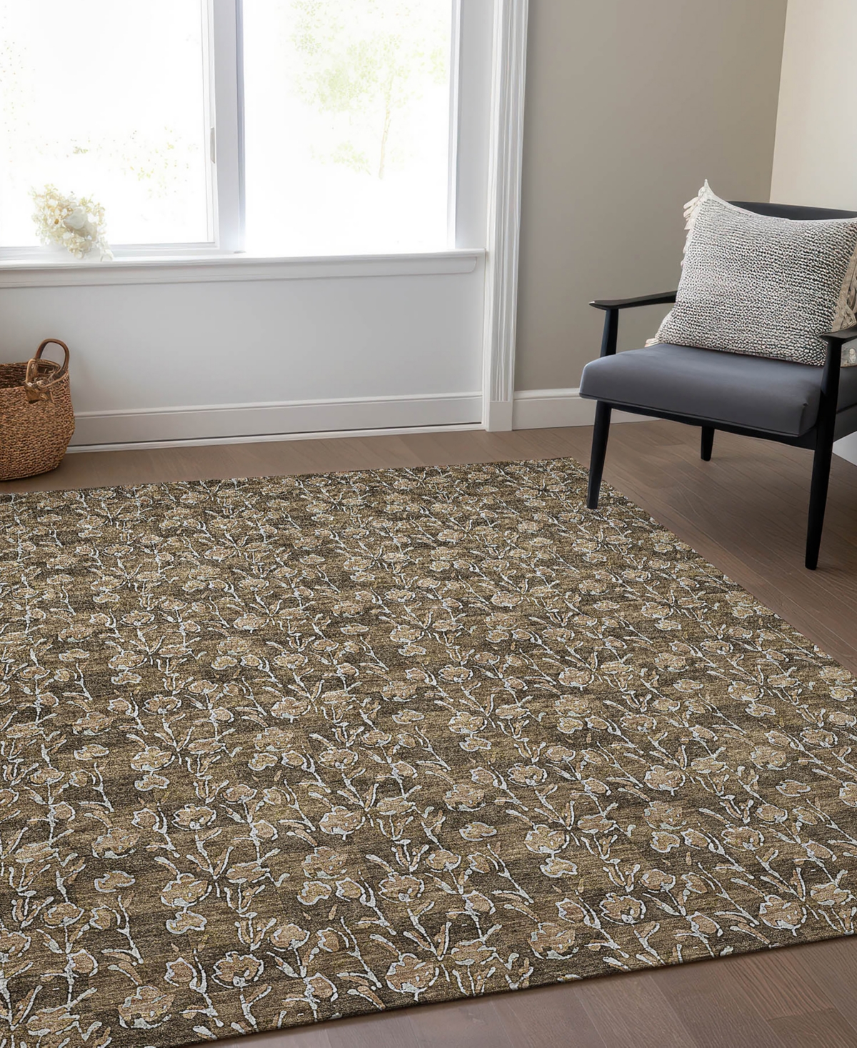 Addison Chantille Machine Washable Acn692 2'6"x3'10" Area Rug In Brown