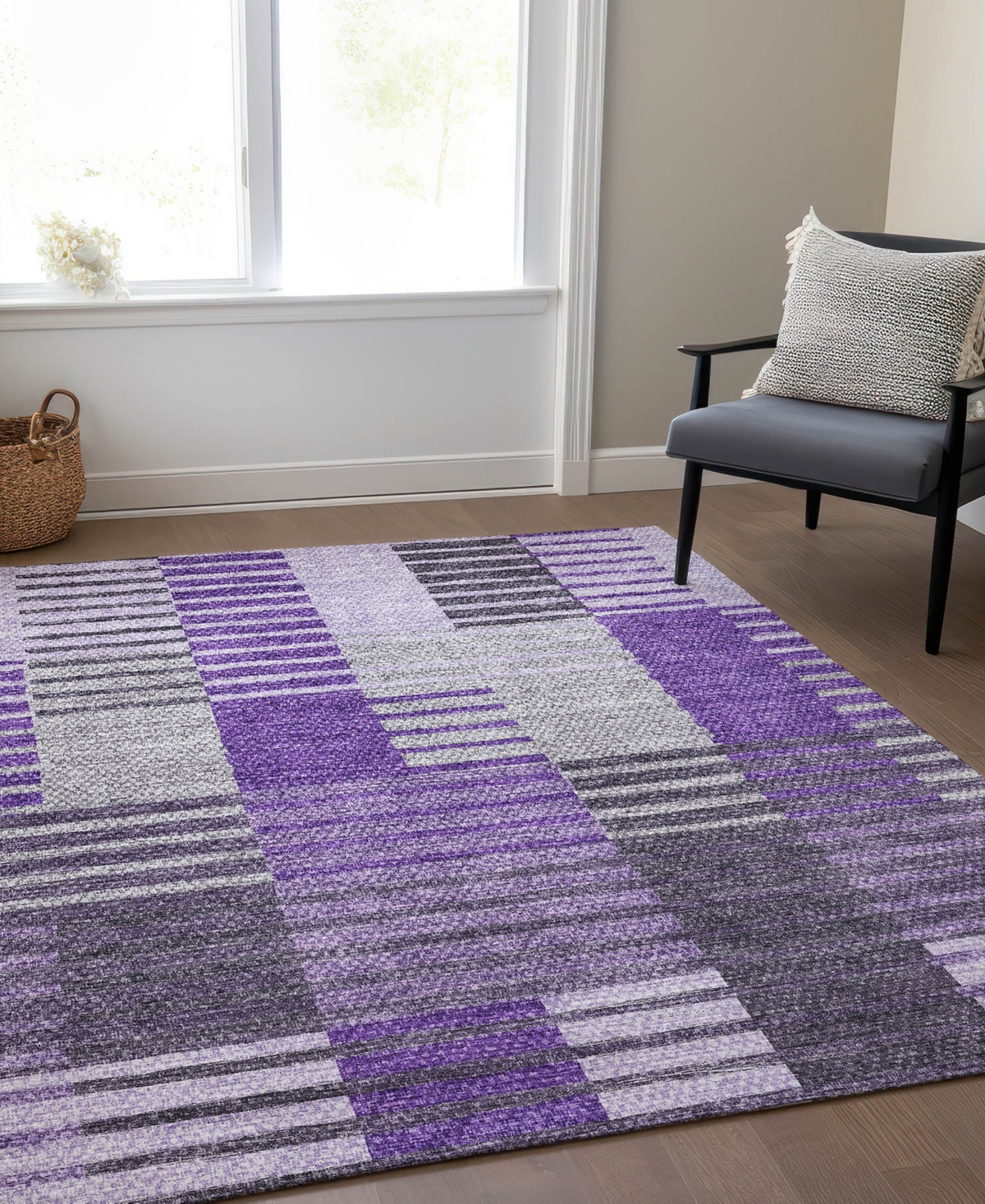 Addison Chantille Acn673 2'6"x3'10" Area Rug In Purple