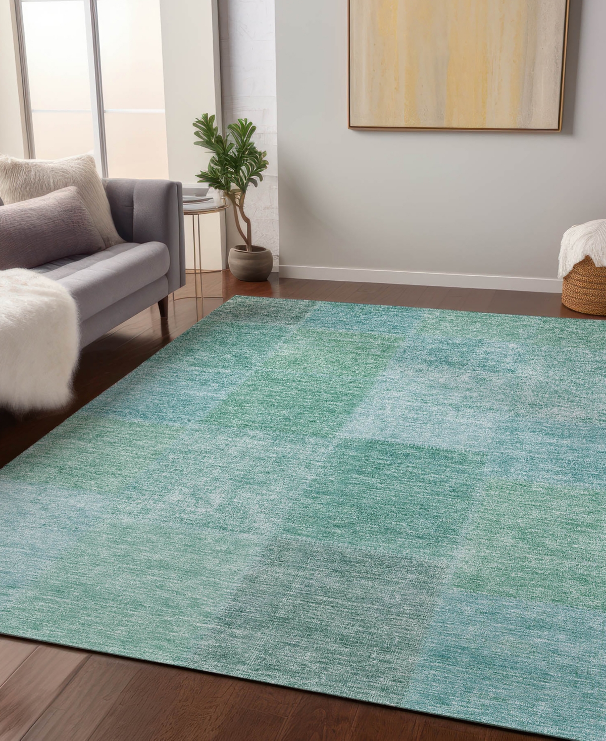Addison Chantille Acn682 5'x7'6" Area Rug In Teal