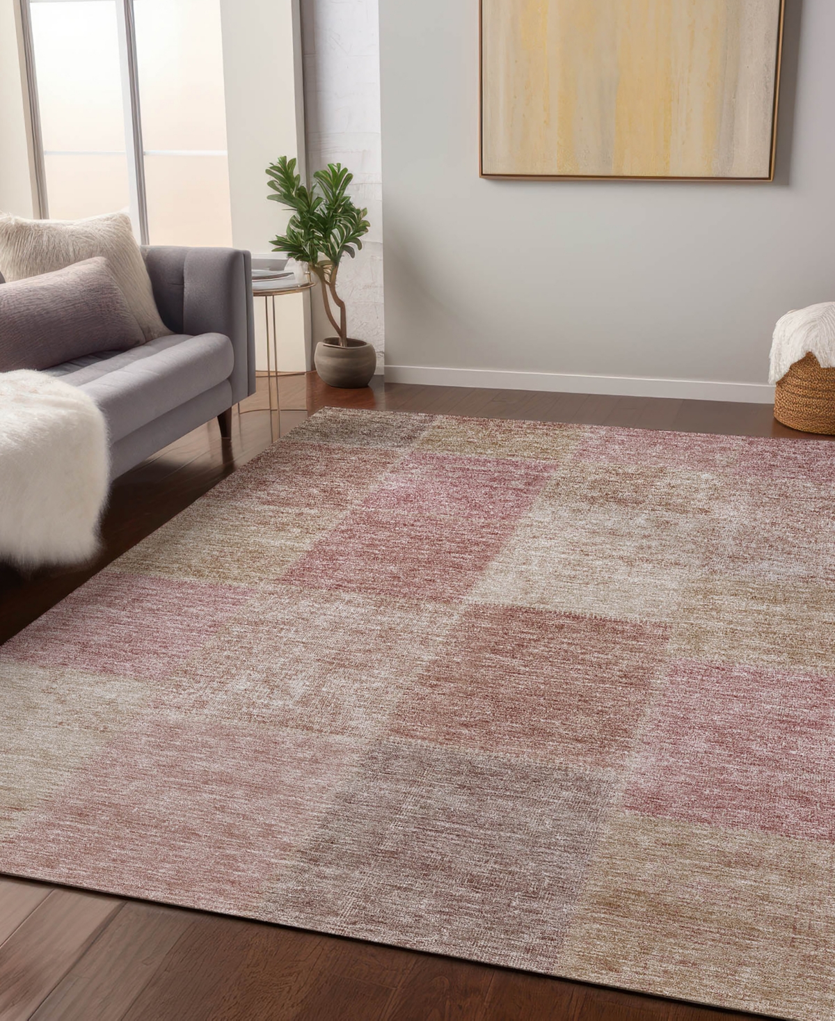 Addison Chantille Acn664 8'x10' Area Rug In Rose