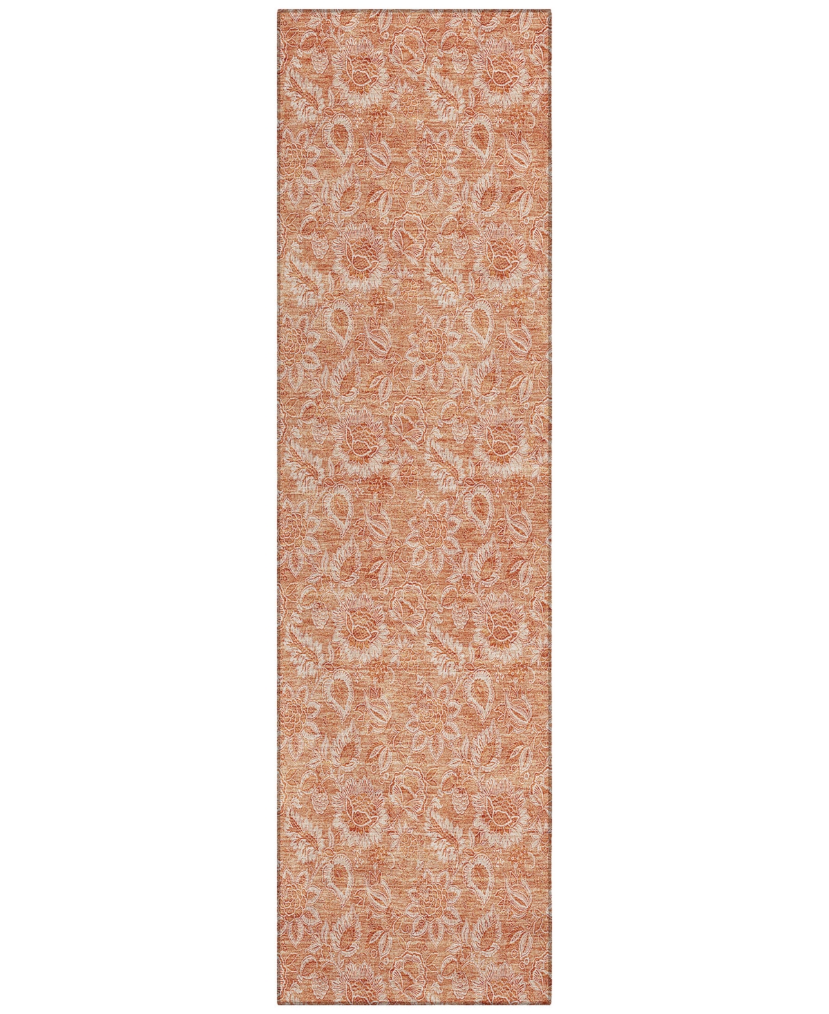 Addison Chantille Acn661 2'3"x7'6" Runner Area Rug In Salmon