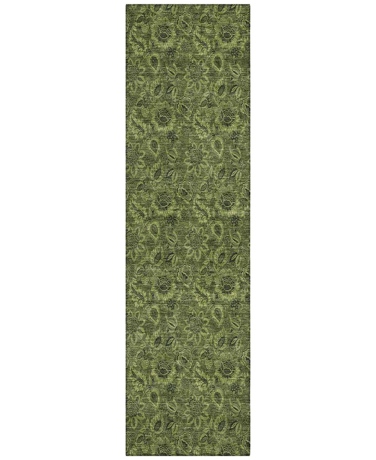 Addison Chantille Acn661 2'3"x7'6" Runner Area Rug In Olive