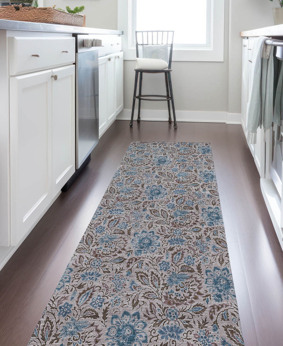 Addison Chantille Acn660 2'3"x7'6" Runner Area Rug In Mocha