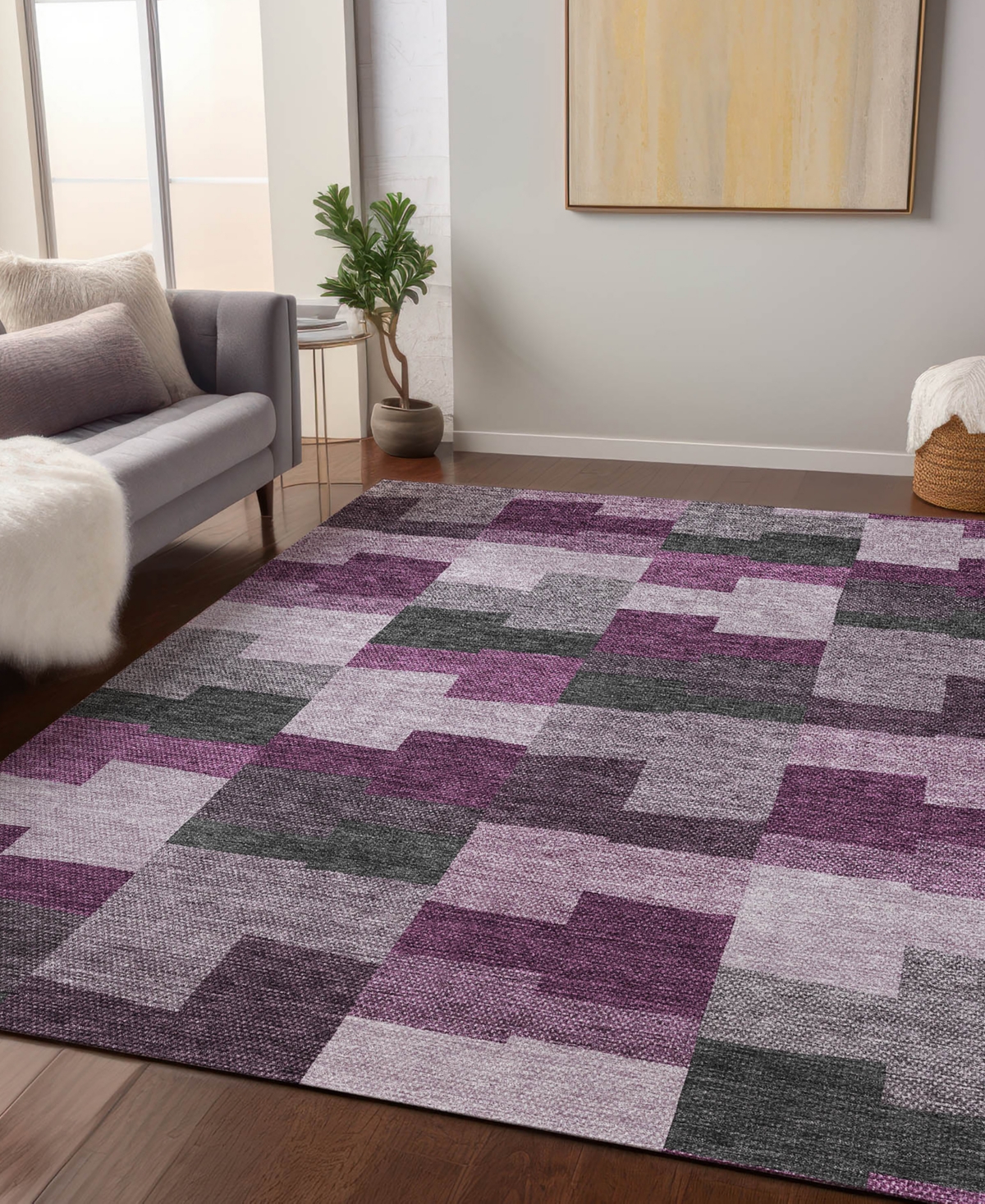 Addison Chantille Acn659 8'x10' Area Rug In Mauve