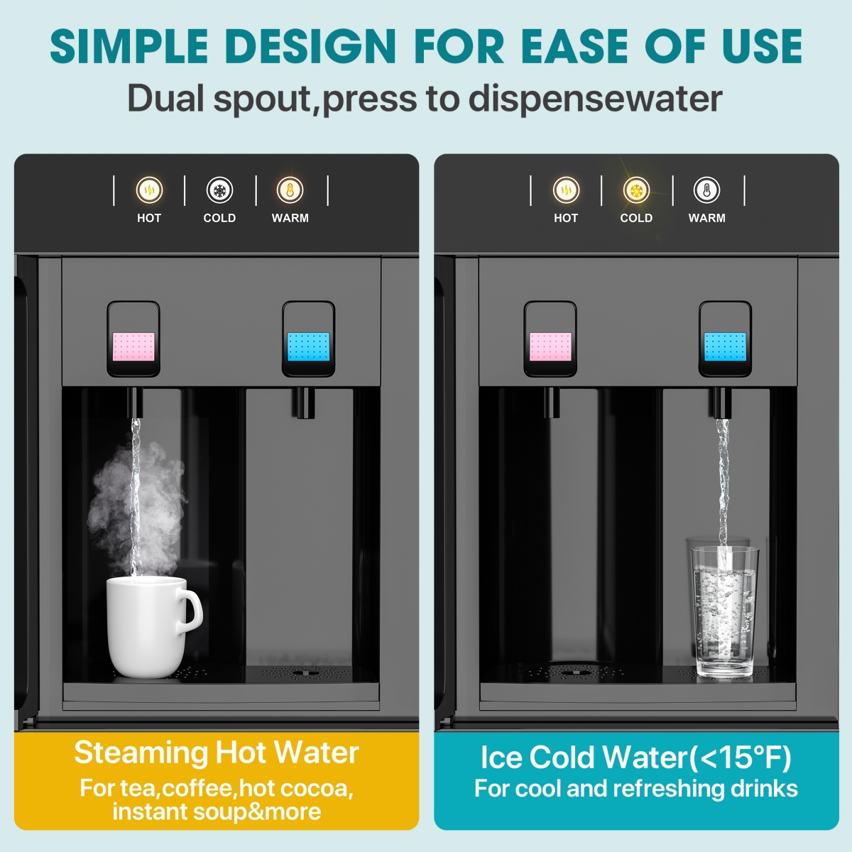 Sugift Hot and Cold Water Cooler Dispenser