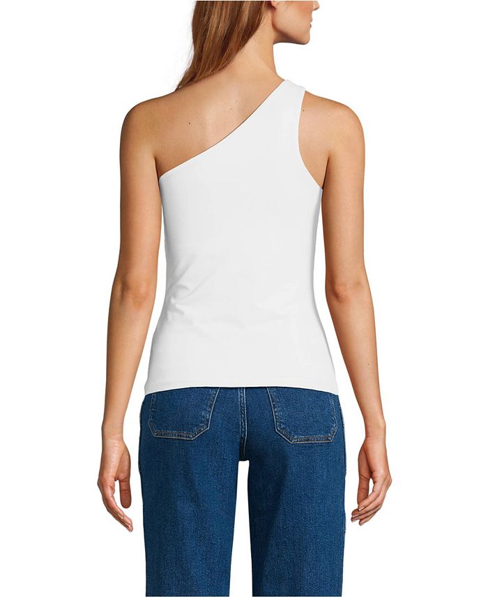 Lands' End Women's Slender One Shoulder Top Macy's