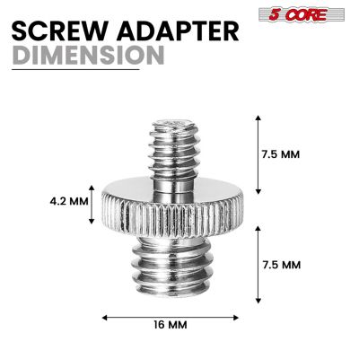 3/8 to 1/4 Adapter 5Pcs Camera Mount Durable Tripod Screw Adapter for DSLR Monopod Microphone - 1/4M-3/8M Camera Screw 5Pcs