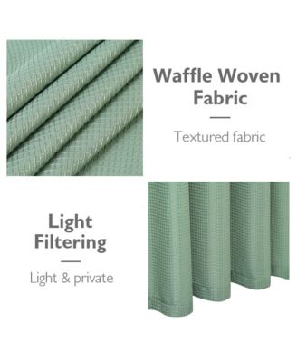 Waffle Weave Rod Pocket Kitchen Valance Curtain, 60" x 15"