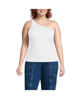 Plus Size Slender One Shoulder Top