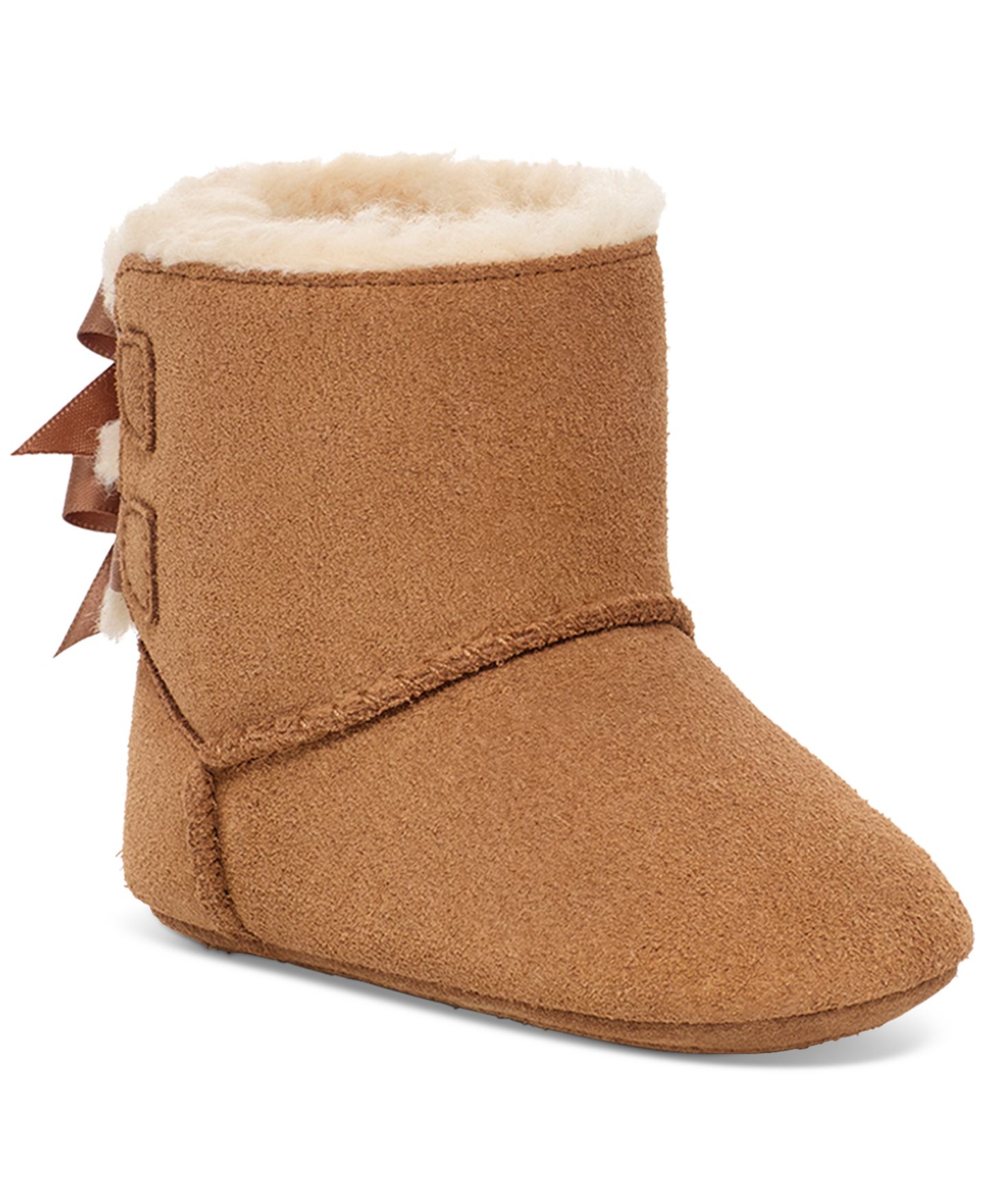 Ботинки UGG® Bailey Bow Booties для малышей, цвет: Каштановый — фото 1