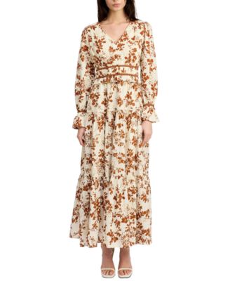 Macy's long sleeve maxi dresses best sale