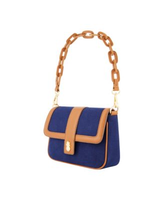 Solid Canvas Flap with Double leather stap.