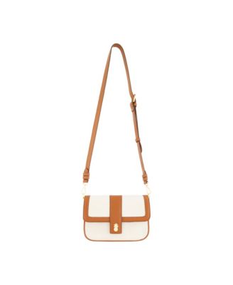 Solid Canvas Flap with Double leather stap.