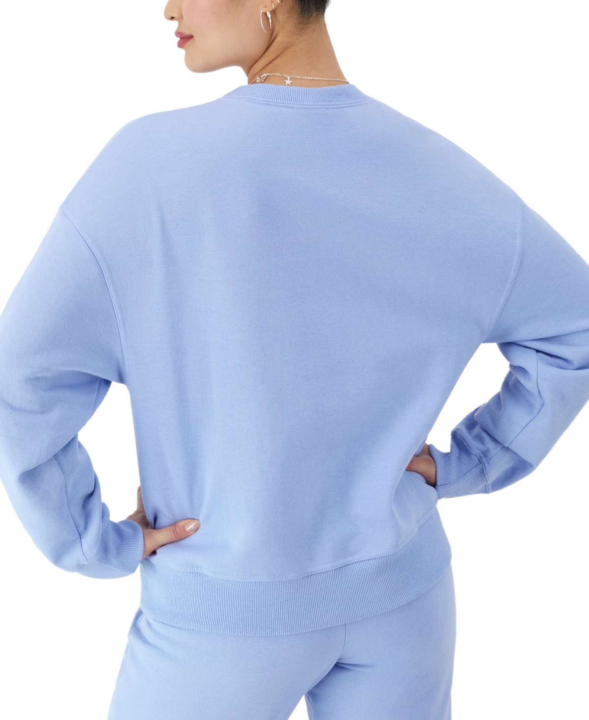 Champion Women's Long-Sleeve Fleece Crewneck Logo Sweatshirt