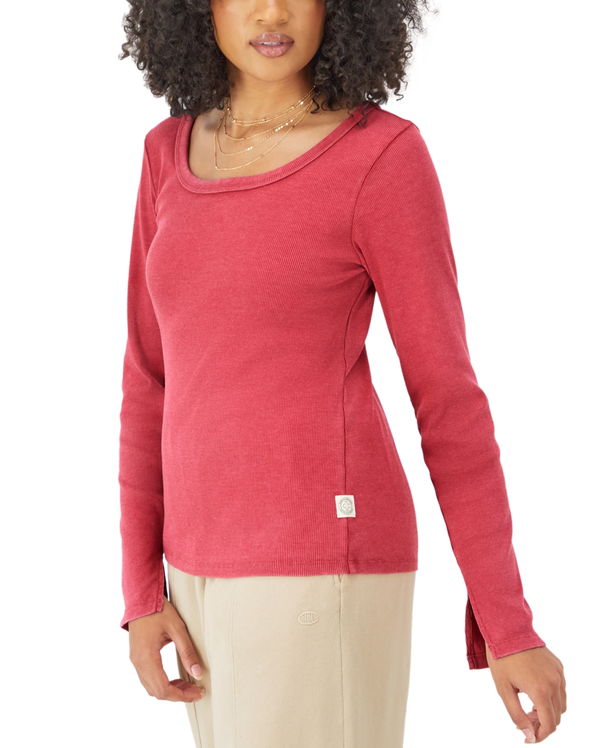 Champion Women's Scoop Neck Long-Sleeve Top