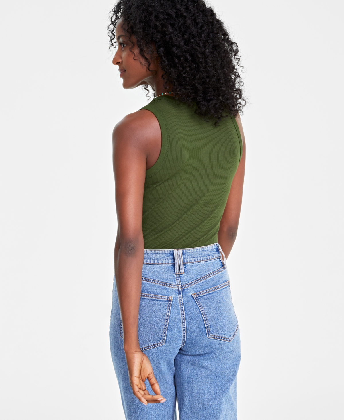 On 34th Women's Sleeveless Ribbed Bodysuit, Created for Macy's