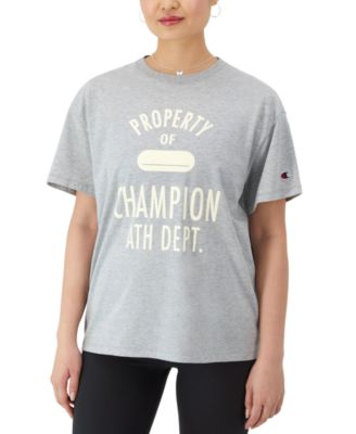 Champion - Women's Oversized Graphic-Print Crewneck Tee