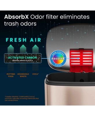 13.2 Gallon SoftStep Stainless Steel Step Trash Can with AbsorbX Odor Filter and Removable Inner Bucket