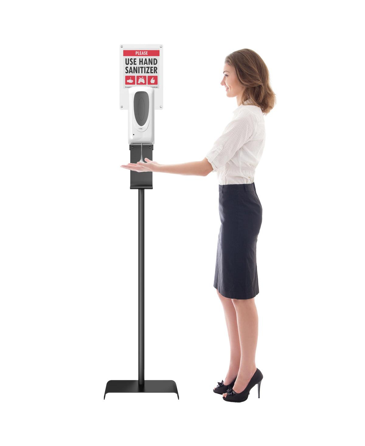 iTouchless Sensor Sanitizer Dispenser with Floor Stand and Sign Board, Capacity, For Gel, Liquid, Alcohol, for Enhanced Hygiene