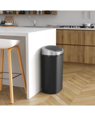 13 Gallon Sensor Kitchen Trash Can with Lid and Odor Filter, Durable Dent-Proof Plastic Garbage Bin Automatic Waste Basket