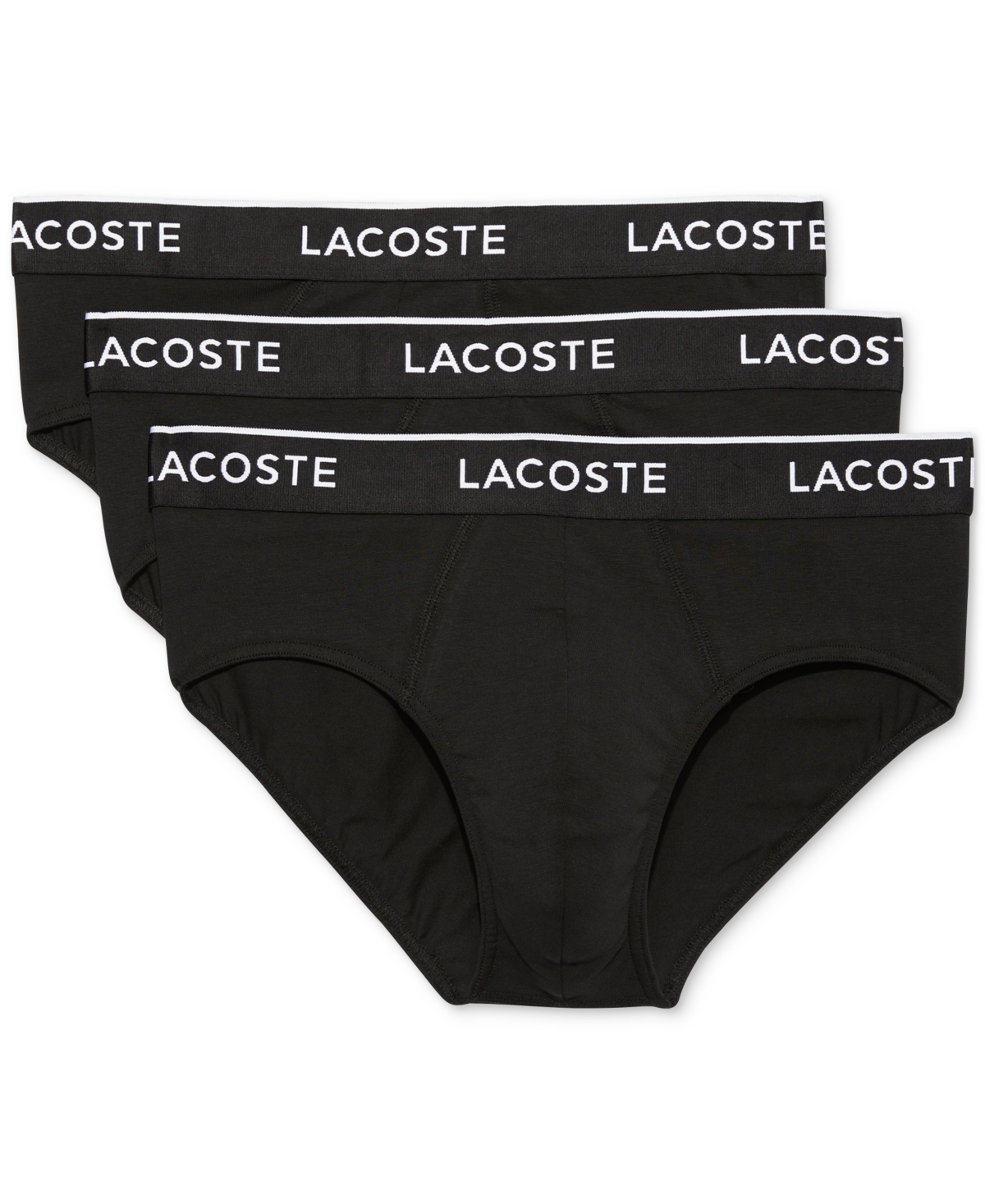 Lacoste Men's 3pk. Regular-Fit Stretch Logo Band Briefs