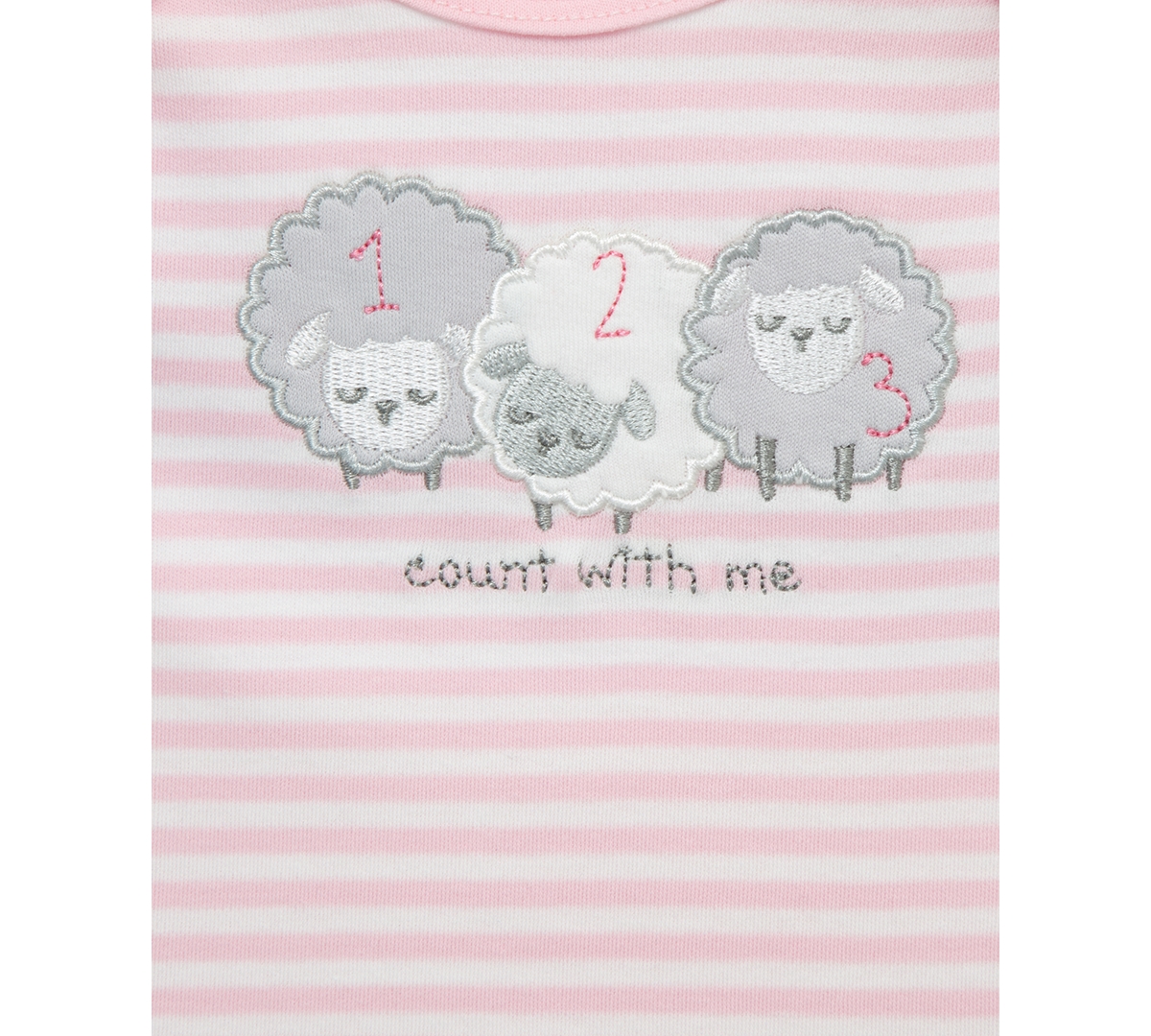 Little Me Baby Girls 3-Pc. Cute Sheep Top, Footed Pants & Hat Set