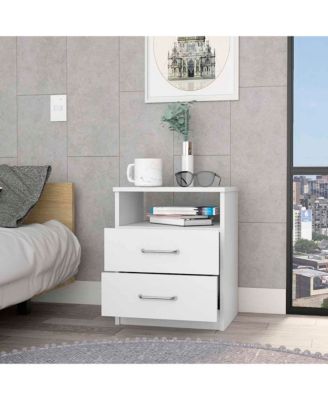 Oklahoma Nightstand,Two Drawers, One Shelf