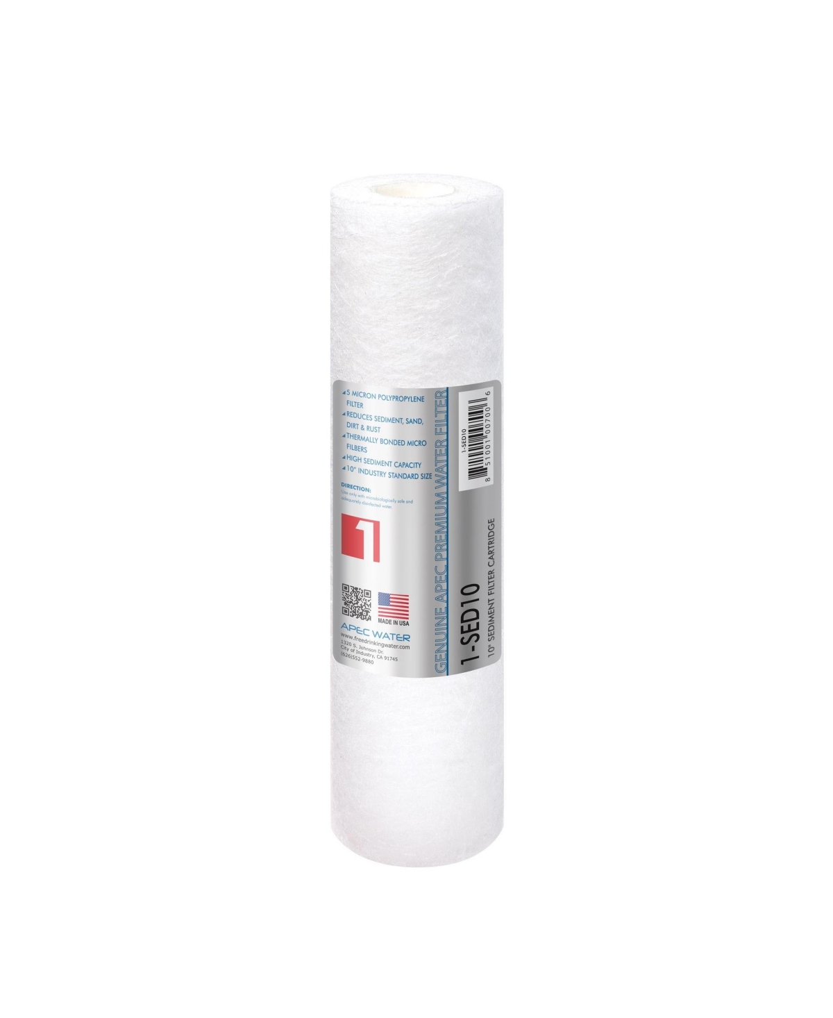 Apec Ultimate Sediment Pre-filter 10", 5 Micron - White