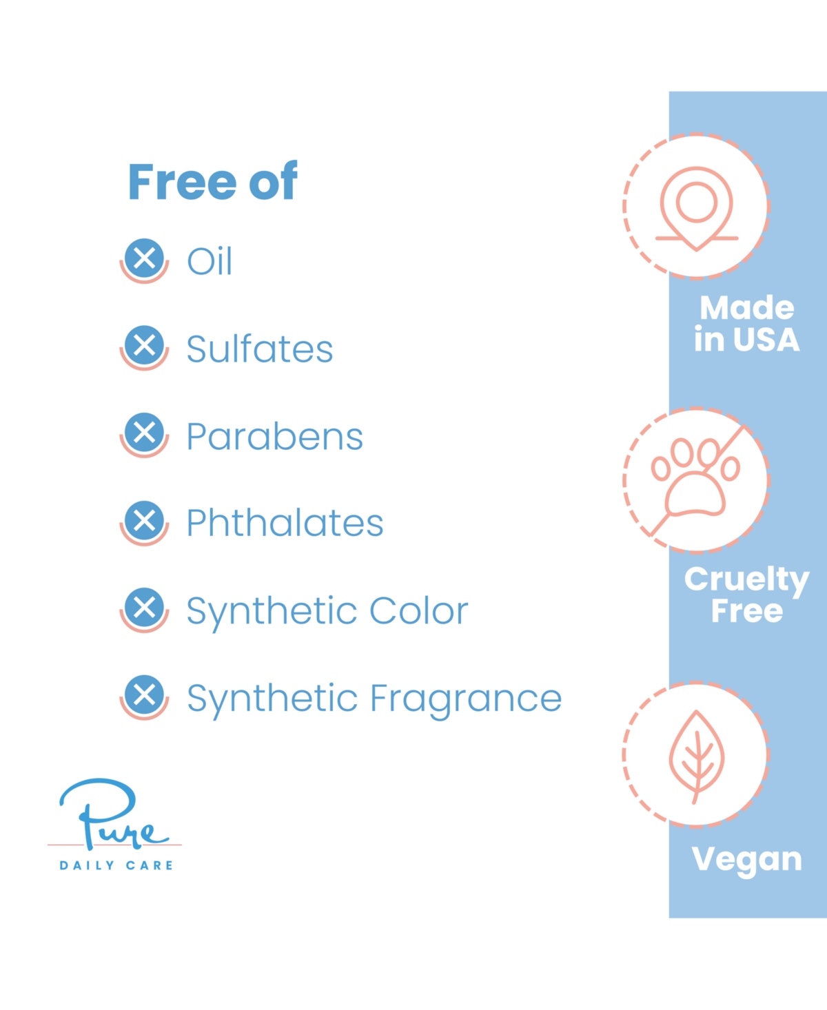 Pure Daily Care Multi-Peptide Youth Serum - Moisturizing Anti Aging Advanced Peptide Serum Targets Wrinkles Fine Lines Firming