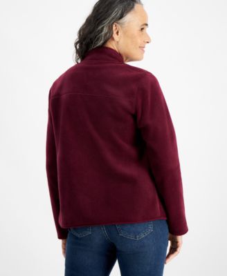 Petite Polar Fleece Zip-Front Jacket, Created for Macy's