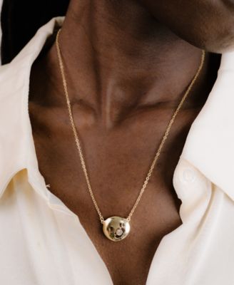 Polished Pebble Pendant Necklace