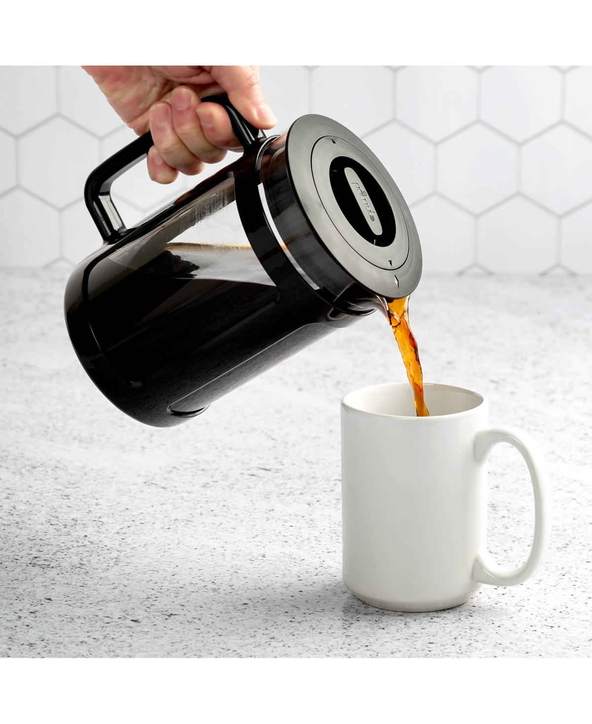Primula Logan 1.6 Qt. Cold Brew Coffee Maker With Protective Holder Filter In Black
