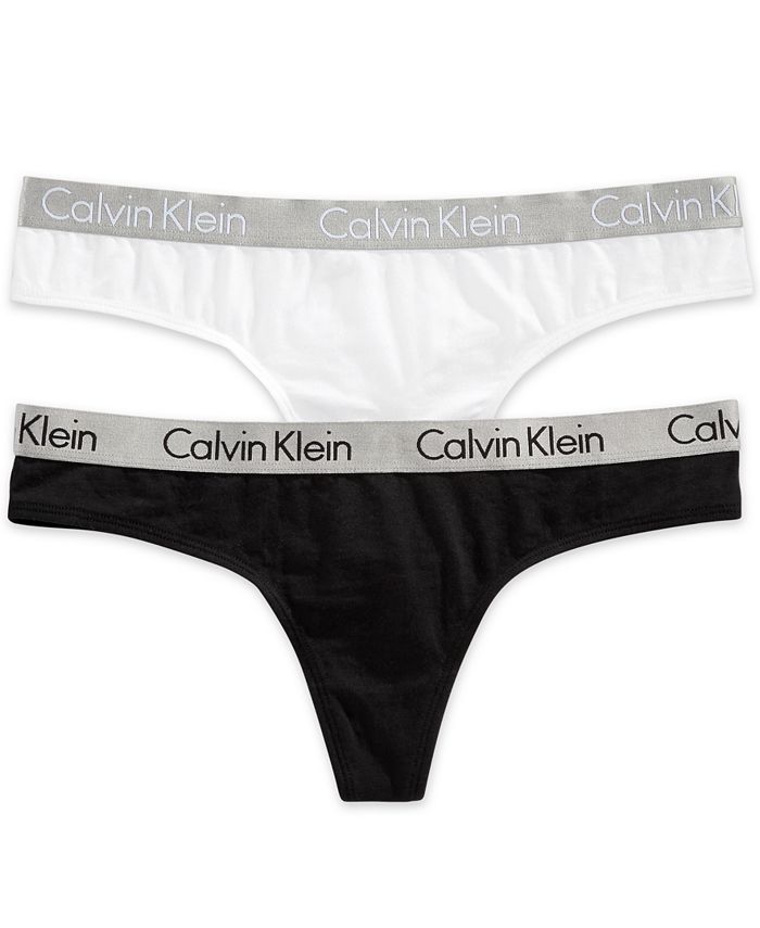 Calvin Klein Radiant Cotton Thong QD3539 - Macy's