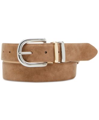 Steve Madden - Women's Metal-Keeper Faux-Leather Belt