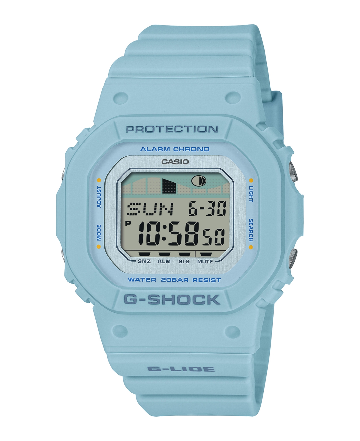 Unisex Digital Blue Resin Watch, 40.5mm GLXS5600-2 - Blue