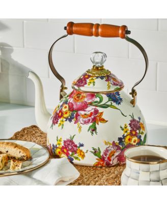White Flower Market 3-Qt. Tea Kettle