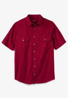 Big & Tall by KingSize Short Sleeve Denim And Twill Shirt